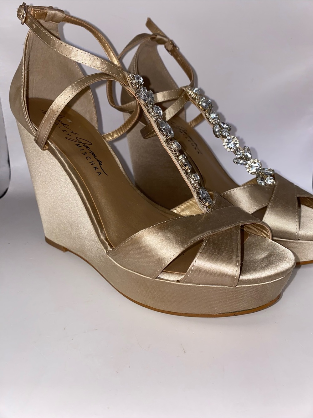 Badgley Miscchka Gold Satin Shoes - Size 7.5